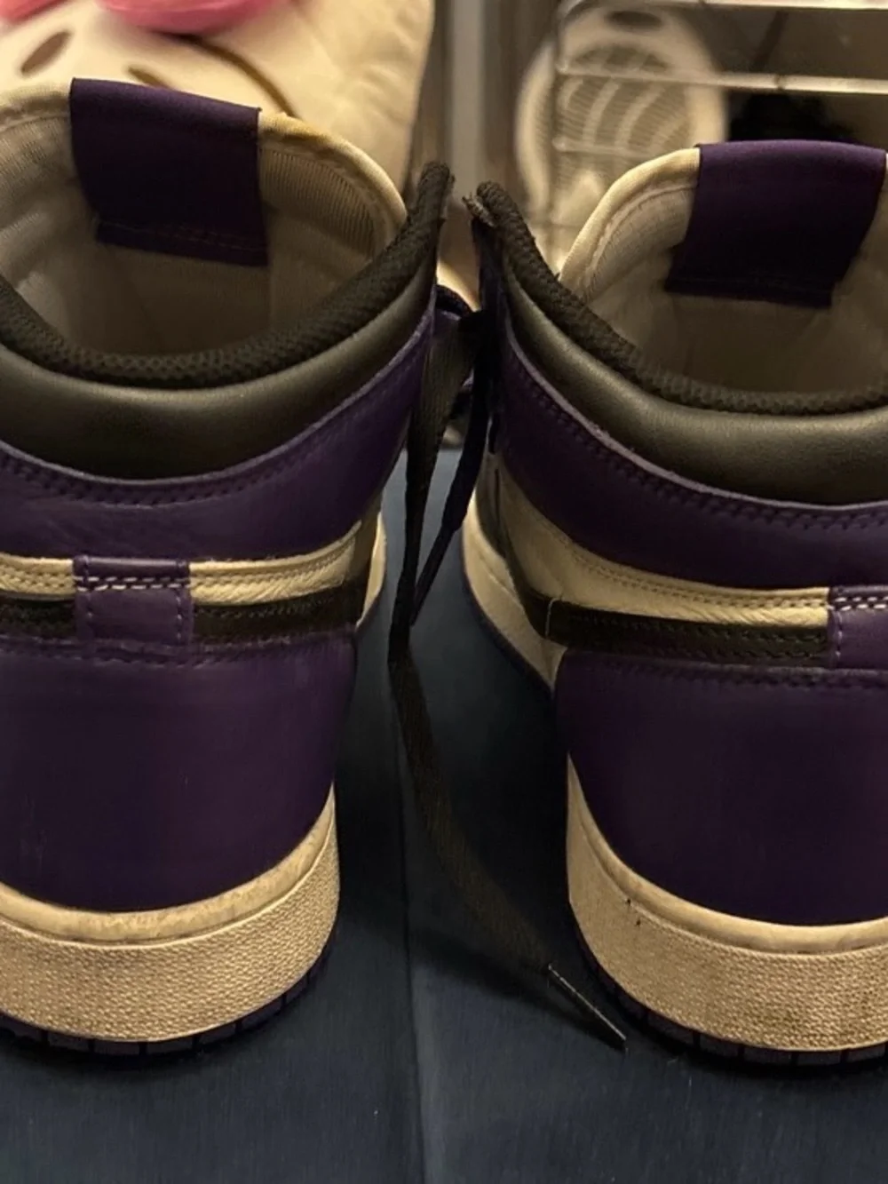 Nike Purple, Black & White High-Top Sneakers